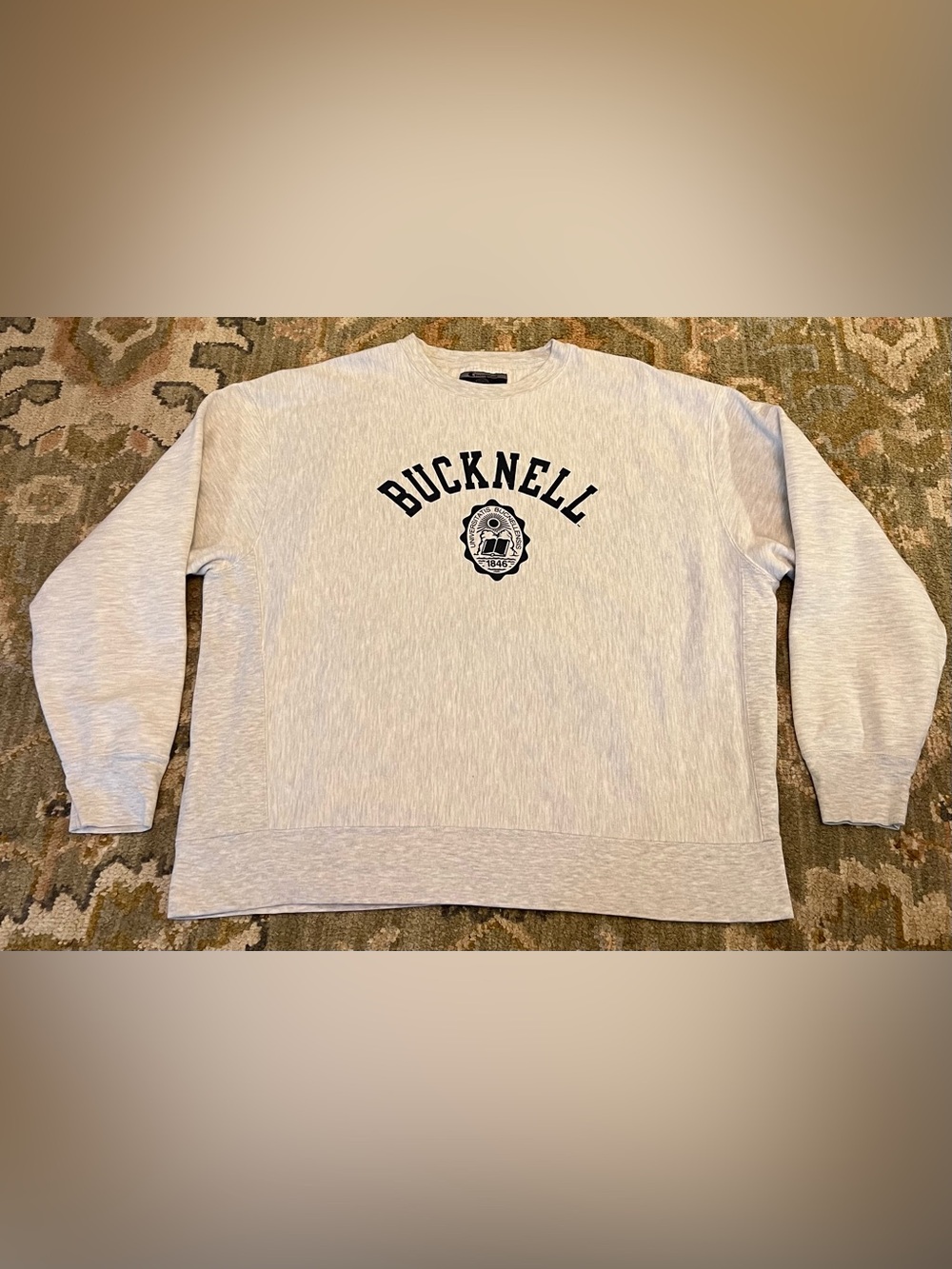 Bucknell Bison Champion Crew Sweatshirt Men’s Size XXL Color Light Grey